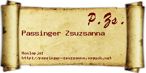 Passinger Zsuzsanna névjegykártya